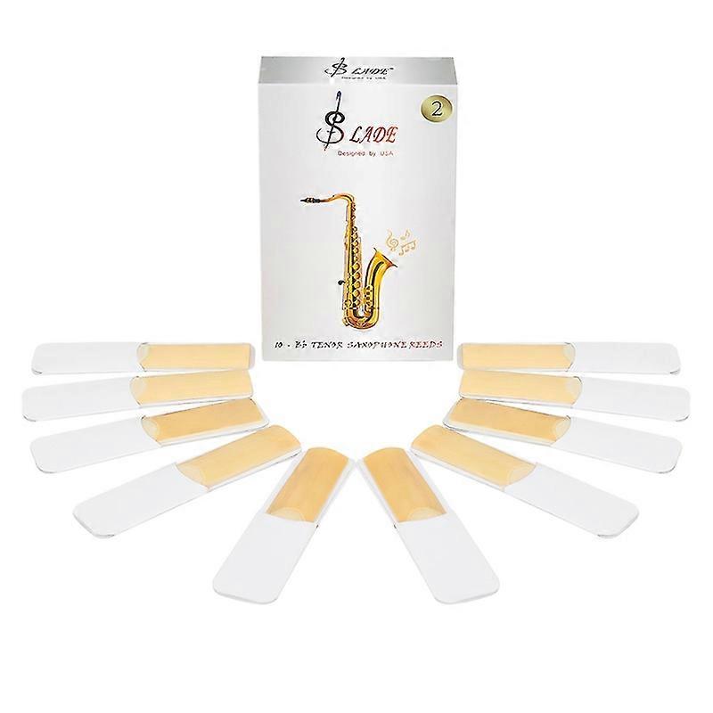 10pcs Saxophone Reed Piece Professional Saxophone Sax Reeds Smooth Replacement Mouthpiece Set for Beginner Skillful Player