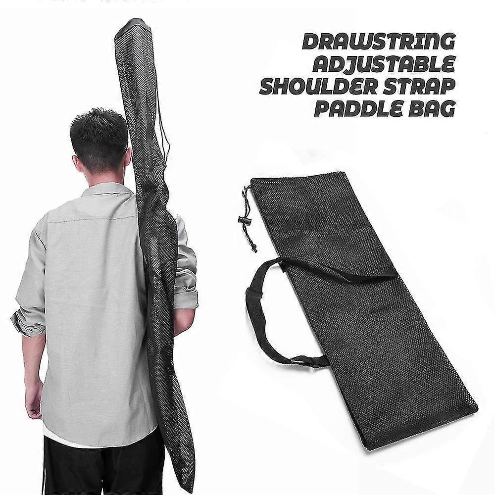 Outdoor Mesh Kayak Paddle Storage Bag With Drawstring Adjustable Shoulder