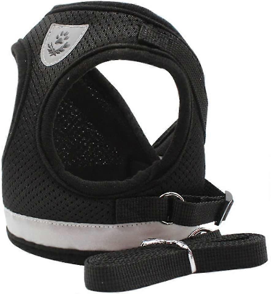 Soft Adjustable Mesh No Pull Kitten Cat Harness And Lead Set For Walking, Easy