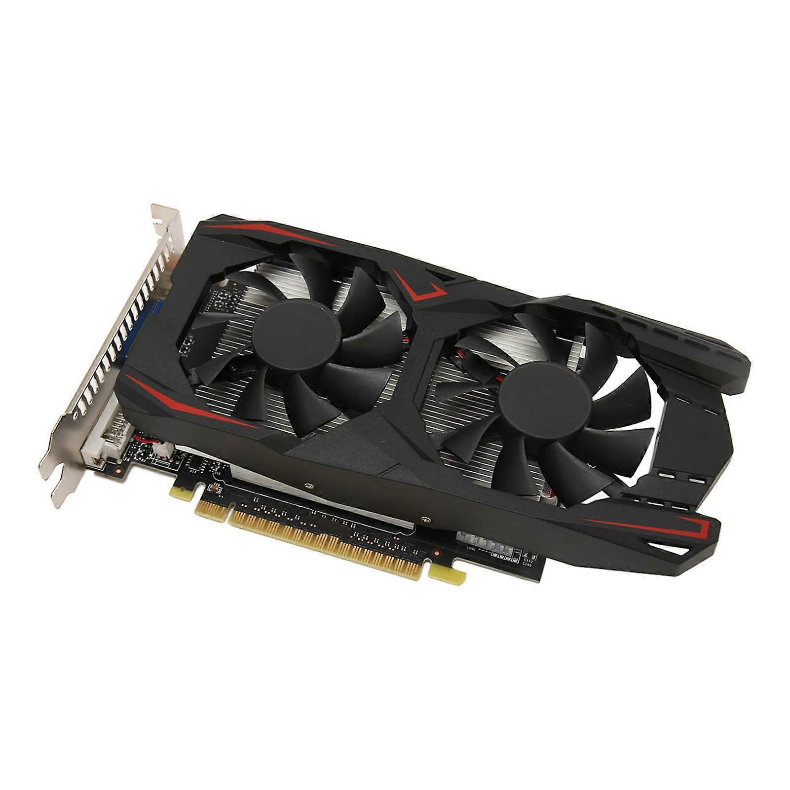 Dual Fan Graphics Card 4GB DDR5 128bit Rapid Cooling Low Noise Video Game Graphics Card Chip compatible with Desktop PC GTX1050Ti 4GB DDR5 128bit