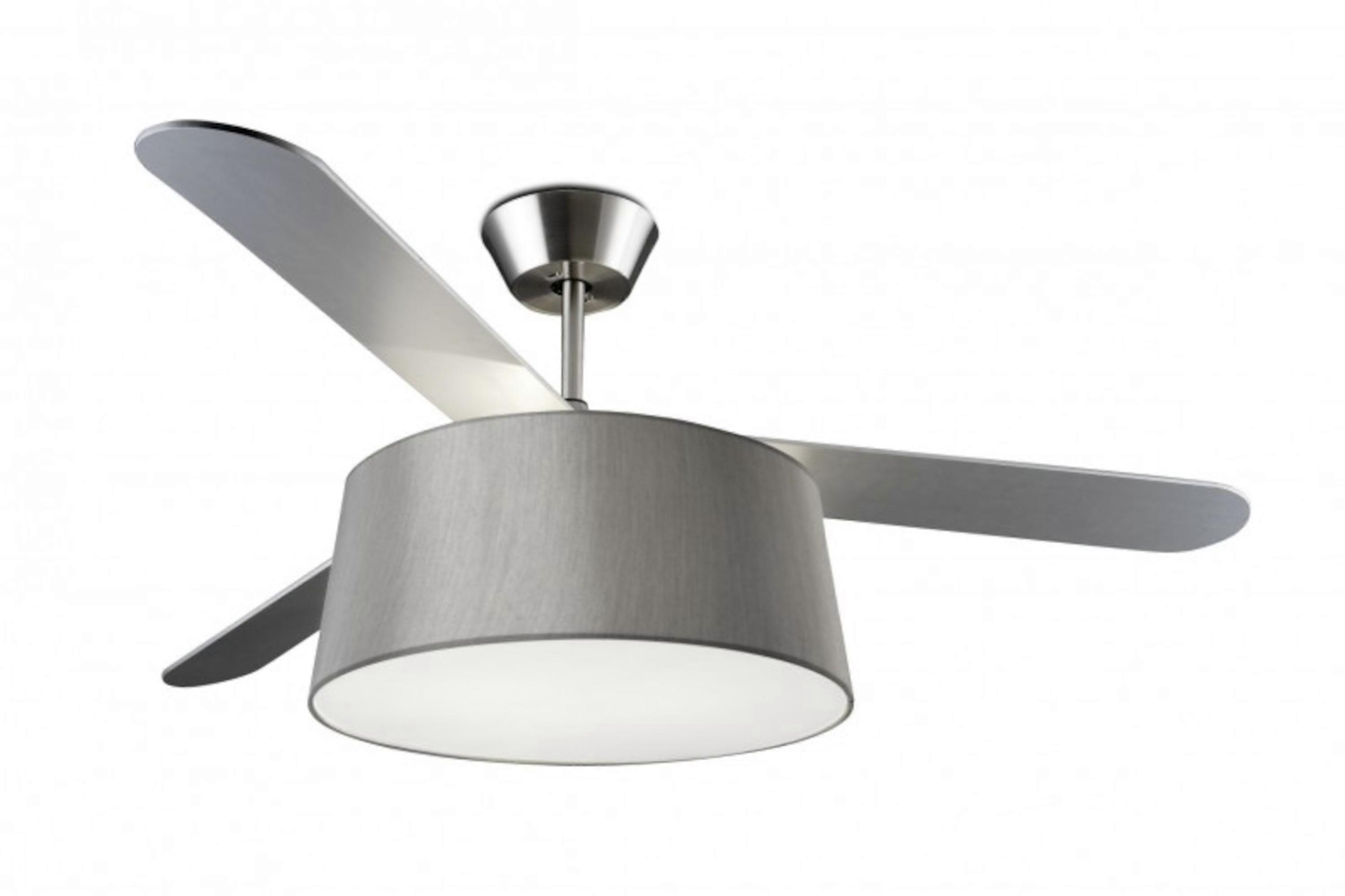 Deckenventilator Belmont Nickel / Grau mit Licht