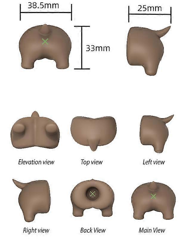 3 Pack Self Closing Pooping Dog Toothpaste Caps