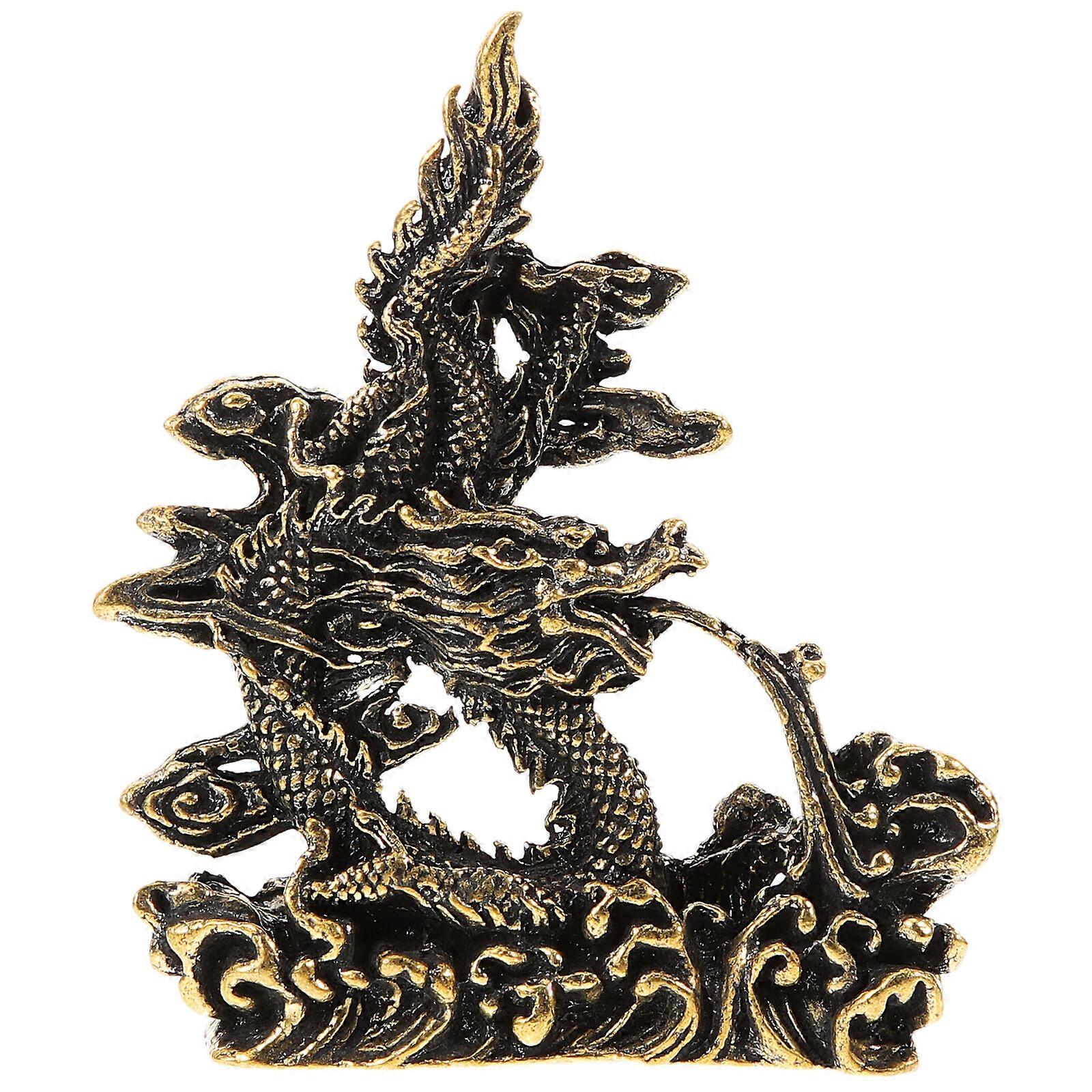 Ειδώλιο δράκου Vintage στολίδι δράκου Μικρό διακοσμητικό δράκου Επιφάνεια εργασίας Διακόσμηση δράκου