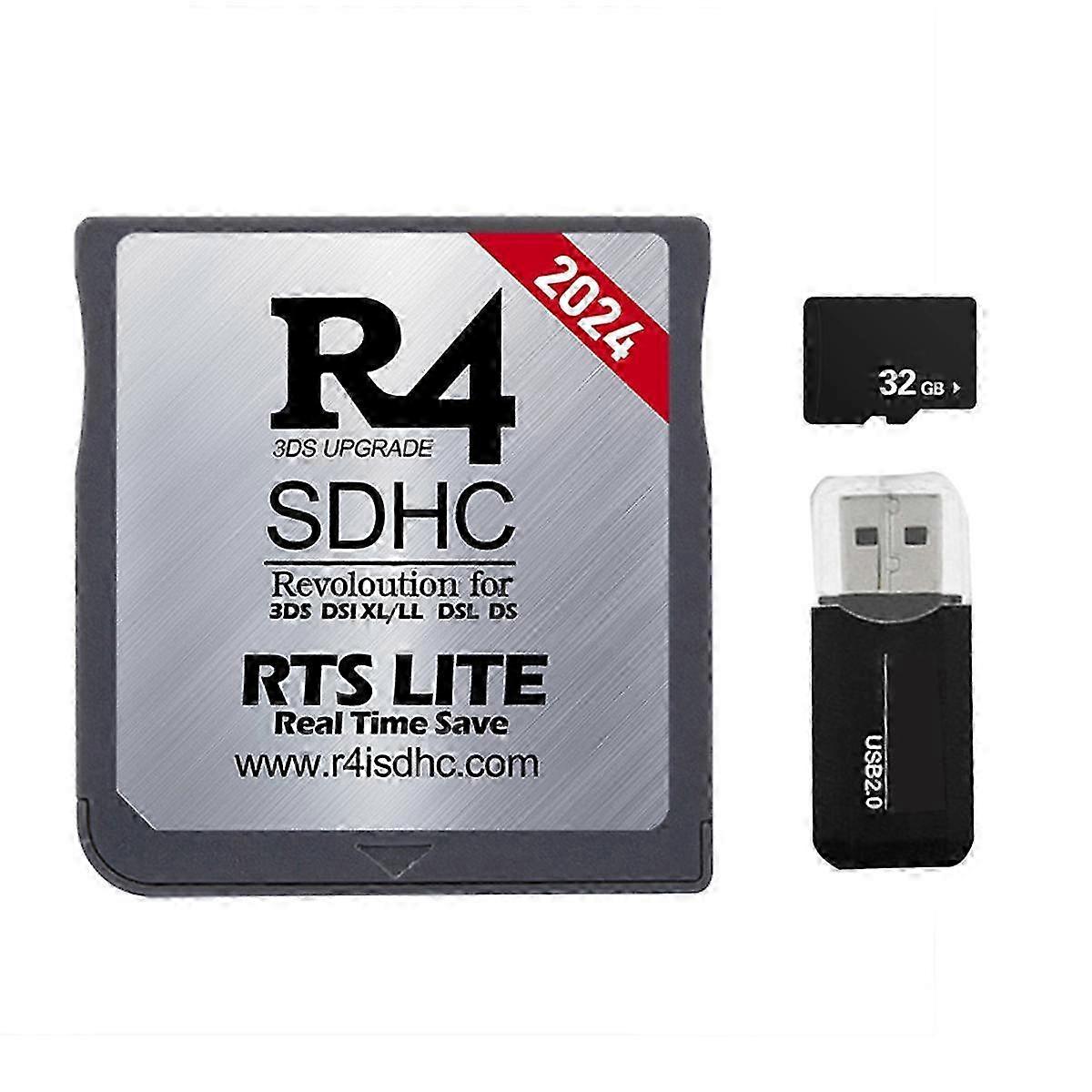 2024 R4 Card R4 SDHC Adapter Flash Card 32G 300 in 1 geeignet für DSL XL / LL Secure Digital Memory Card Game