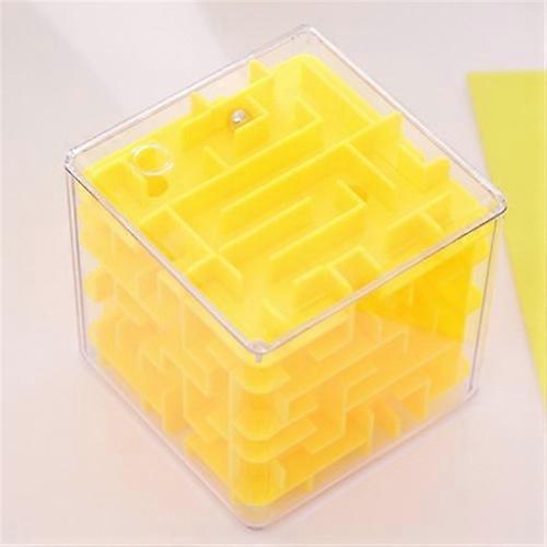3D Maze Transparent Six-sided Puzzle Toy Hand Game Case Box Fun Brain Game Challenge Toys Balance Educational Toys for Children
