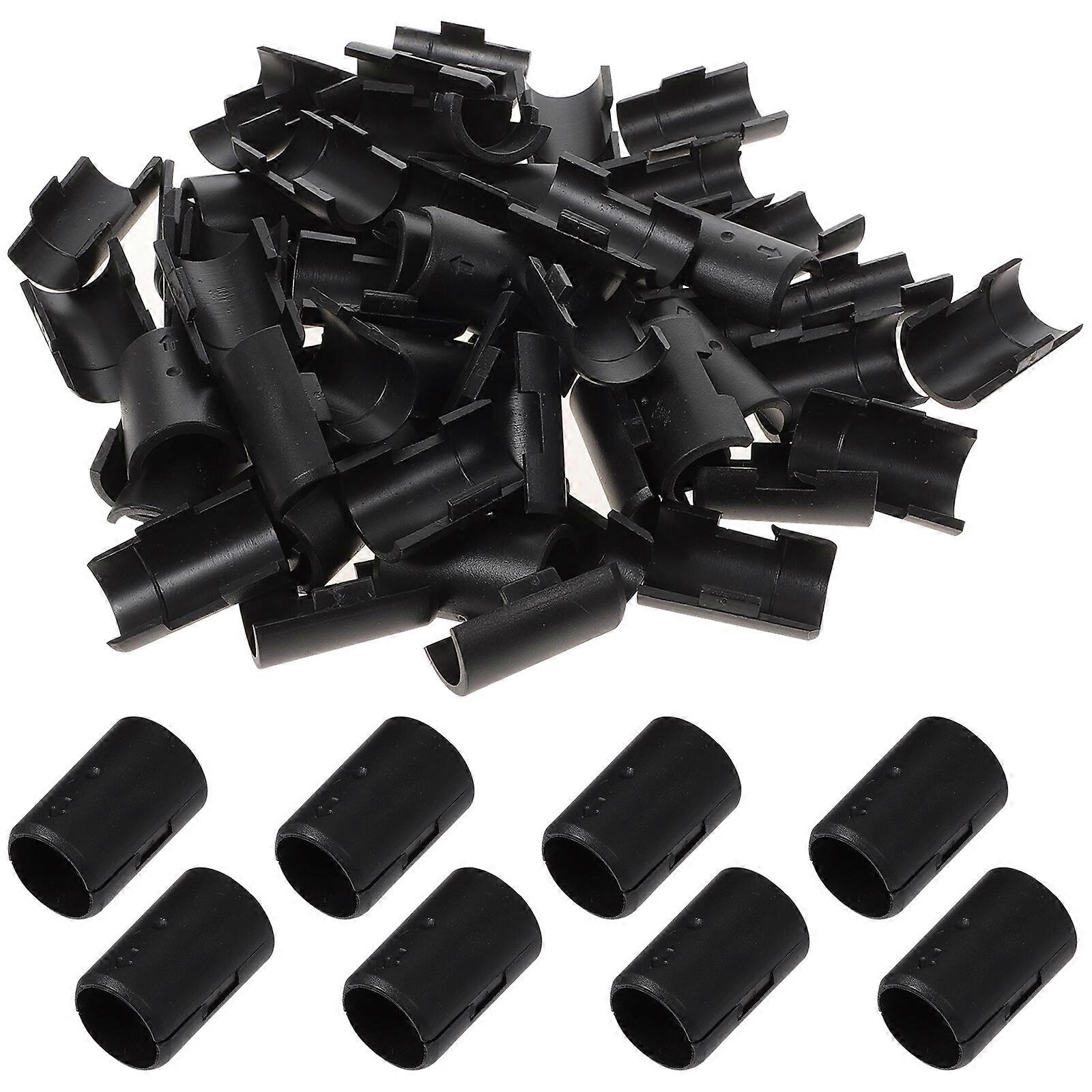 32 Pairs Anti-static Wire Shelfing Shelf Lock Clips Split Shelf Sleeves (Black)
