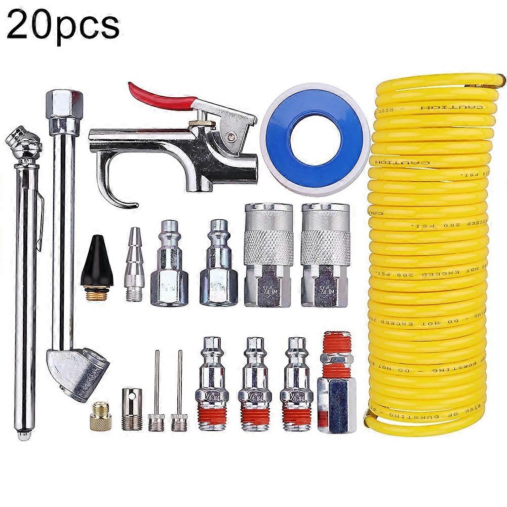 20Pcs/Set Air Compressor Accessories Kit Nozzle Connector Vehicle Repairing Tool