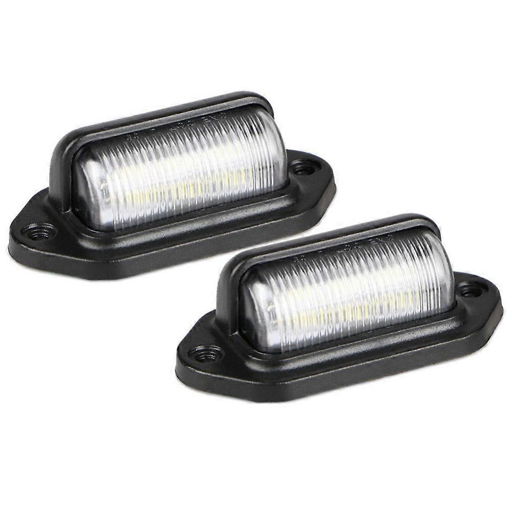 2 قطع للماء 6 LED 12 / 24V سيارة شاحنة مقطورة لوحة ترخيص ضوء الذيل مصباح