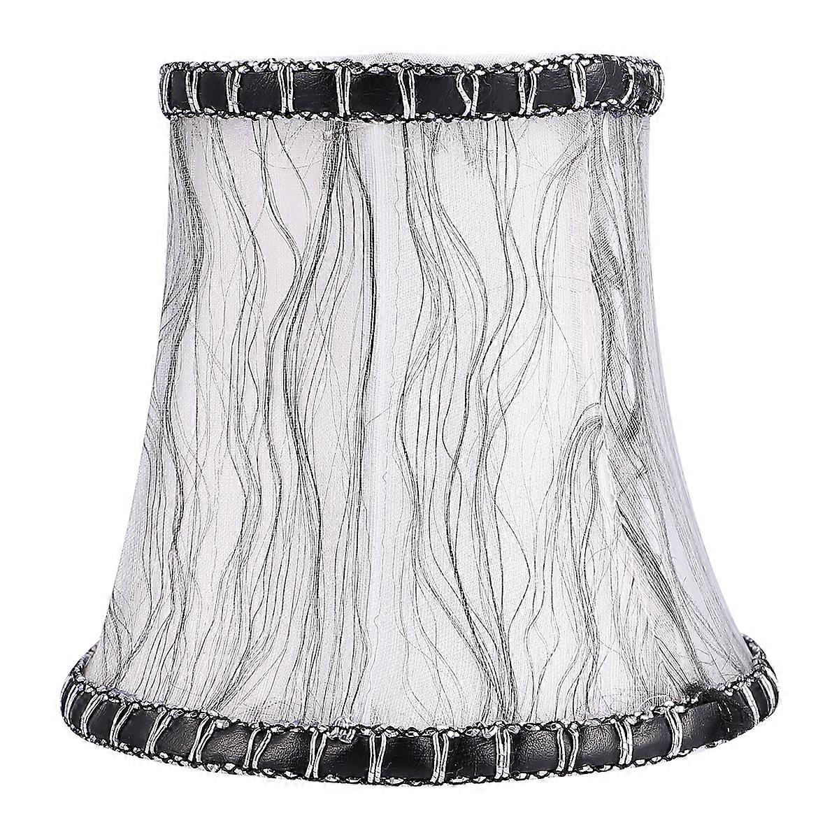 1pc Decorative Lampshade Flannelette Protective Lamp Shade Fabric Chandelier Lamp Shade for Home Bedroom Black