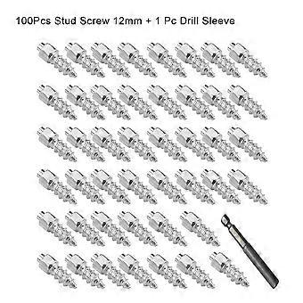 4 * 12 mm sneeuwschroef band studs antislip vallende spikes wielbanden 100 stuks voor auto motorfiets fiets voor auto winter noodsituatie
