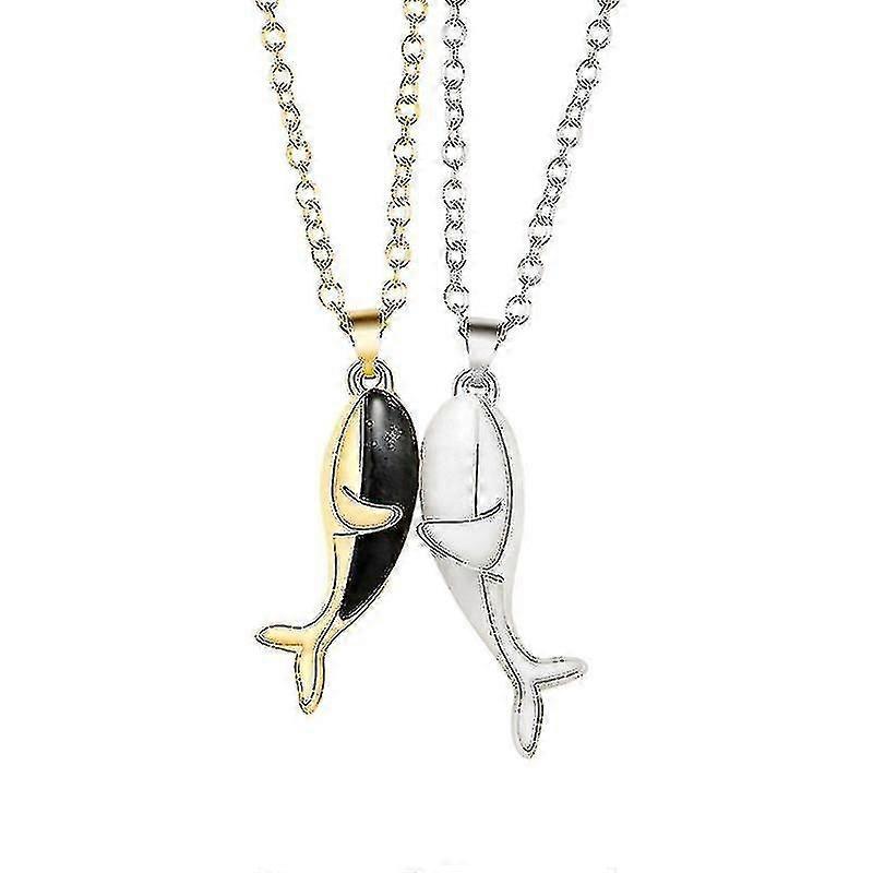 2pcs Collier Couple Câlin Pendentif Collier-taillec