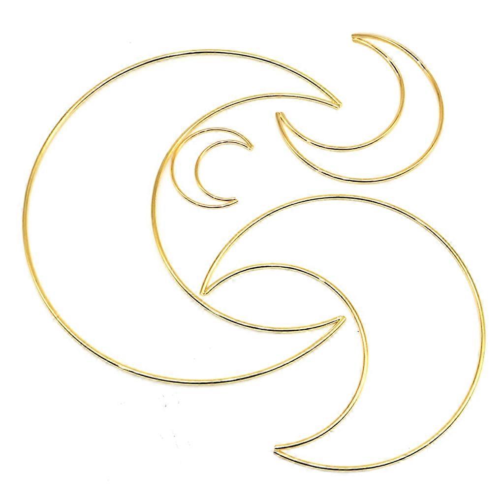 Macramé Amor Corazón Estrellas Luna Aro DIY Atrapasueños Marco Círculo Anillo Metal