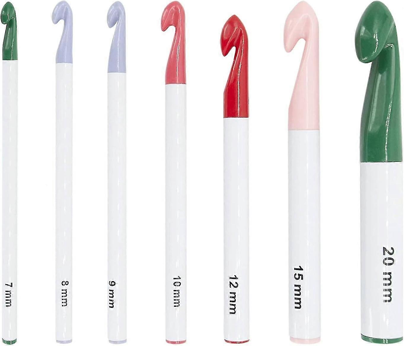 Plastic Ergonomic Crochet Hook Set - Comfortable Crochet Hooks
