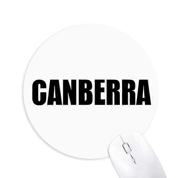 Canberra Australia City Name Round Non-Slip Rubber Mousepad Game Office Mouse Pad