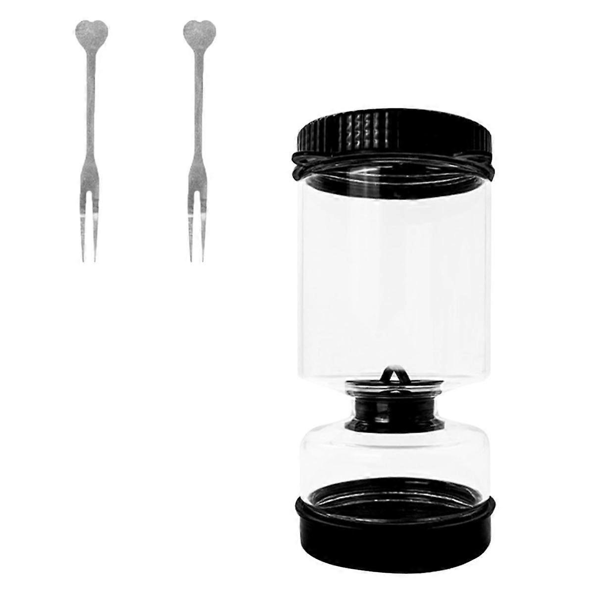 34 Ounce Filtered PickleJar with Flip-Top Lid and Two Small Forks - Glass Pickle Container with Leak-Proof Seal