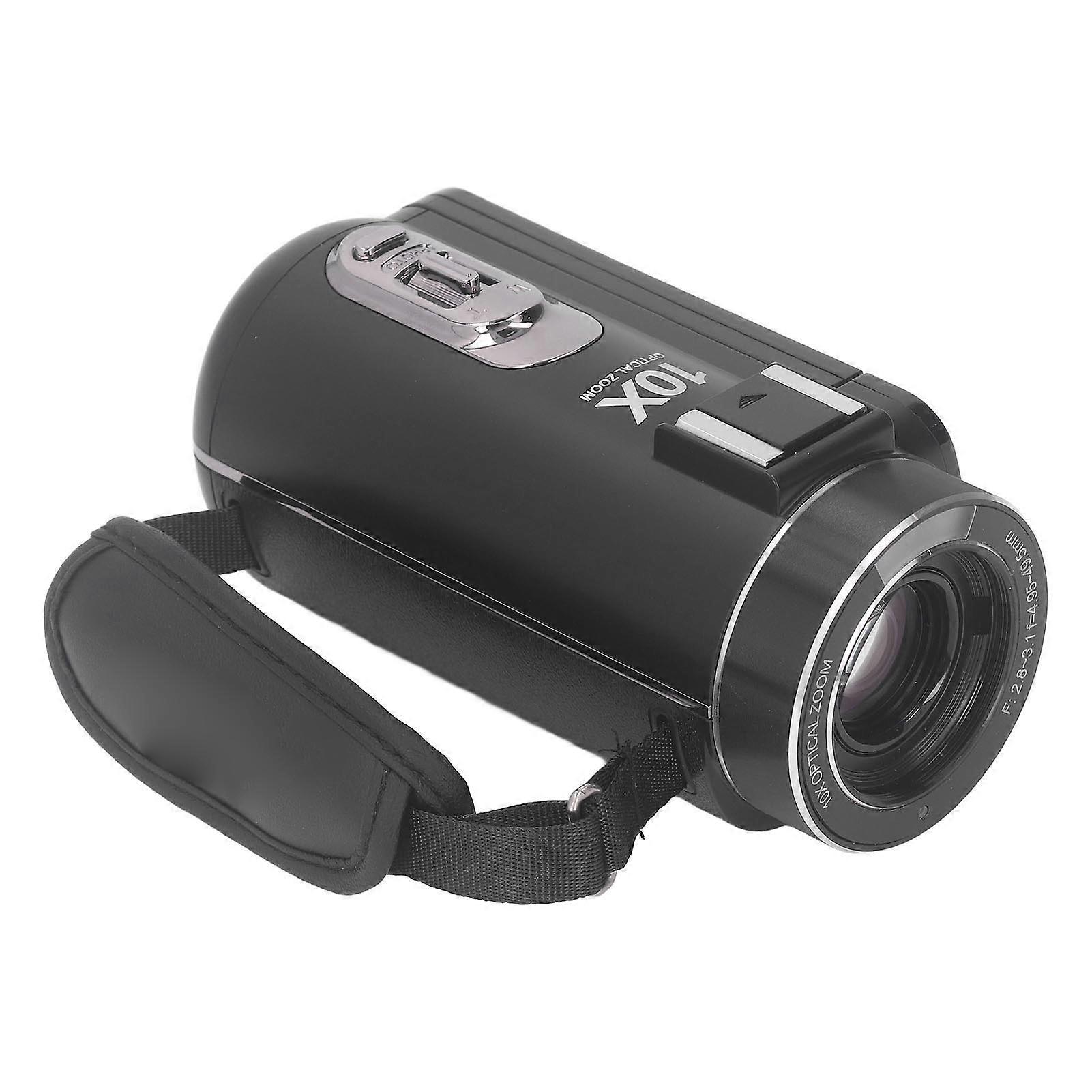 4K 10X Digital Zoom Camera with Remote Control Portable Auto Focus 3 Inch HD Touch Screen Vlogging Camera for Recording 