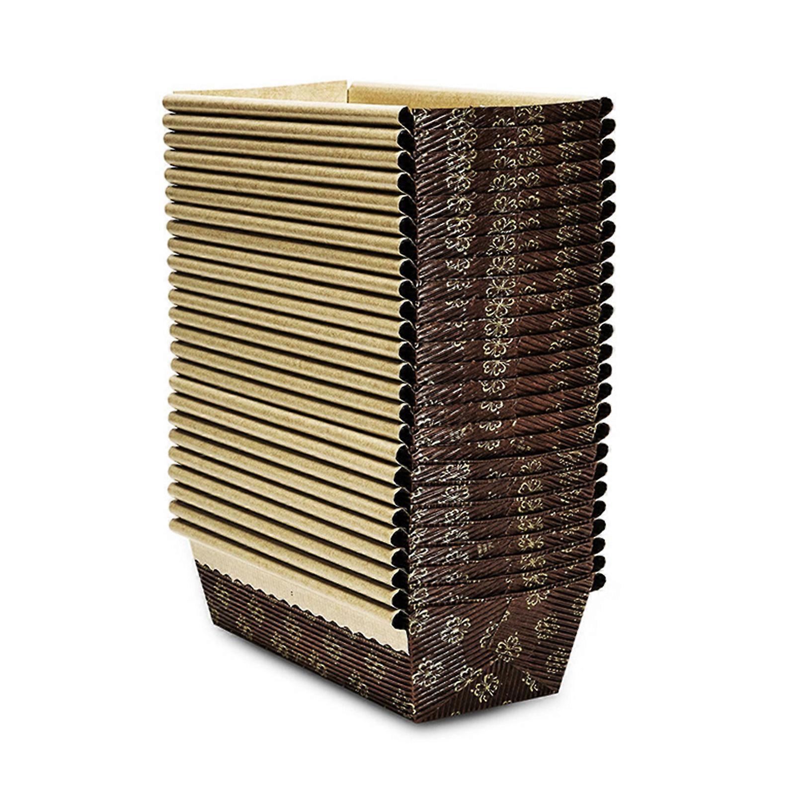 25 stycken engångs kraftpapper brödformar bageri bakverk rektangulära formar