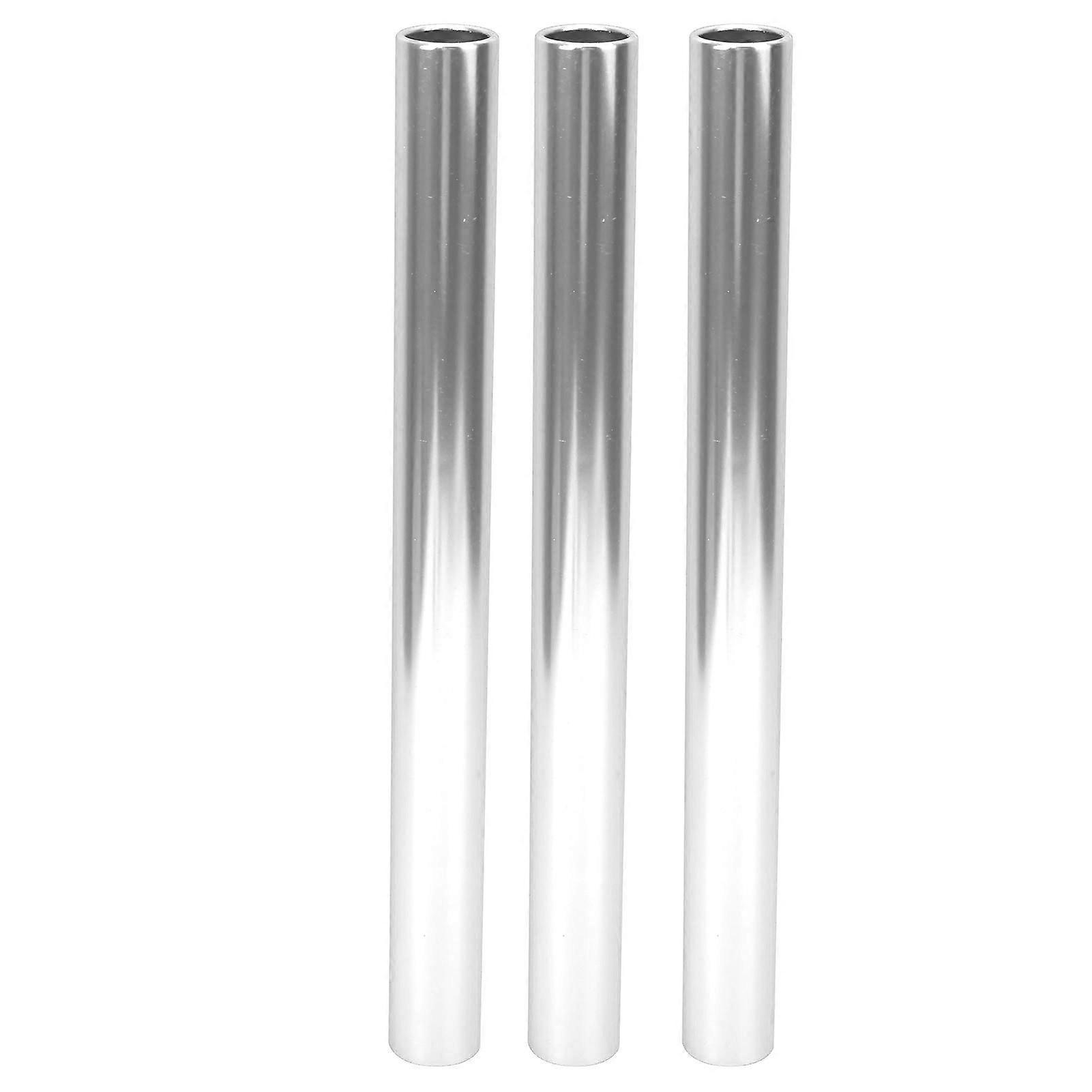 3pcs Relay Baton Aluminium Alloy Track and Field Running Race Baton Sports Game PropsSilver
