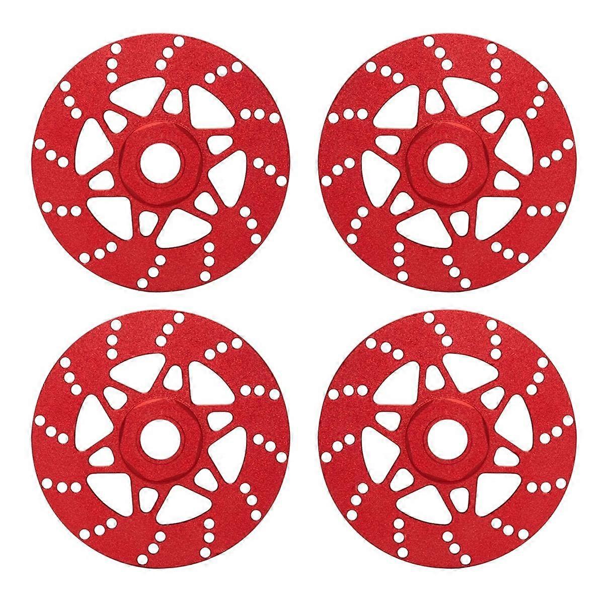 4pcs Whirlwind Brake Disc Wheel Hex Hub 17mm for Arrma 1/7 Infraction Limitless Felony 1/8 RC Upgrade Parts Red