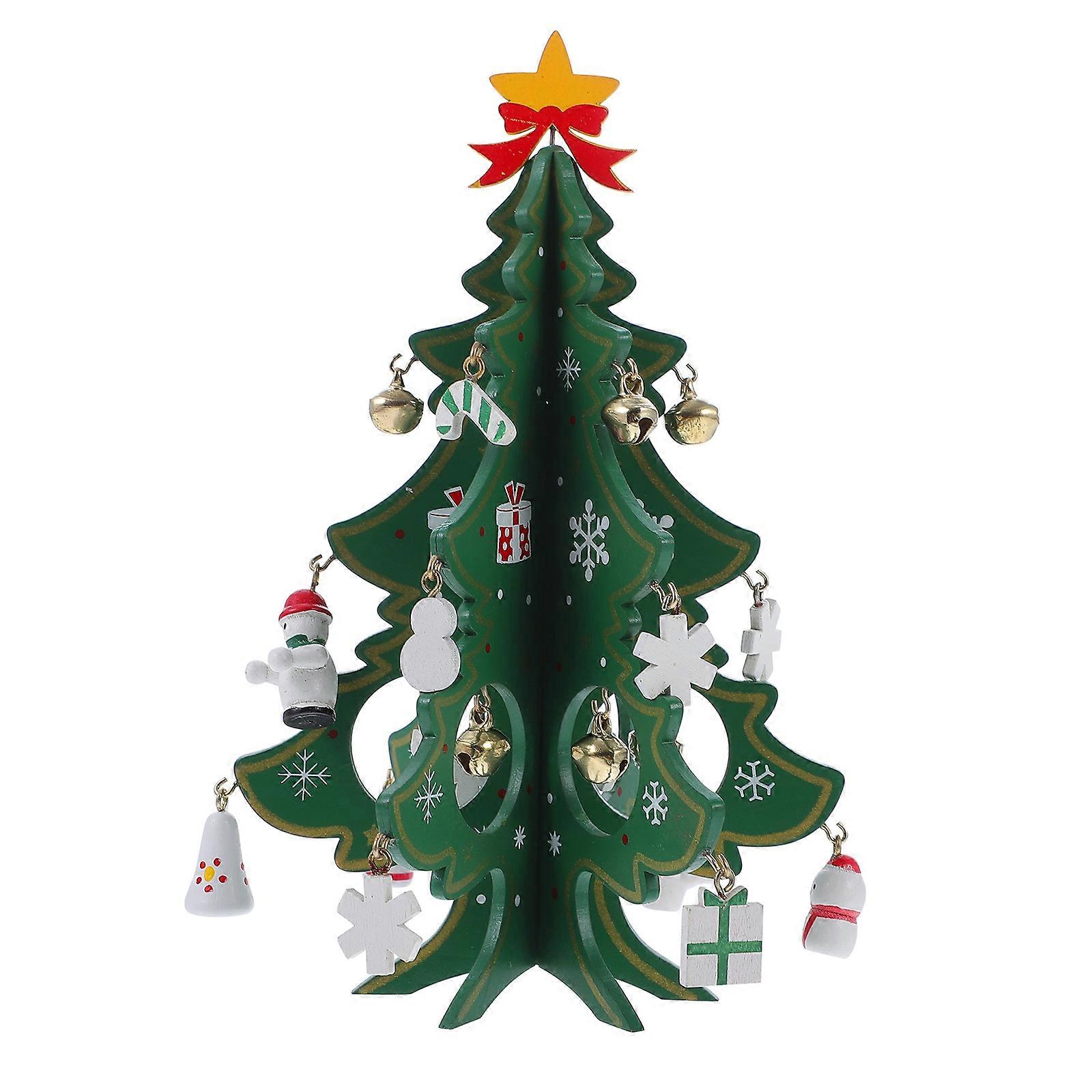 Decorative 3D Xmas Tree Model Mini Xmas Model Christmas Party Decor Tree
