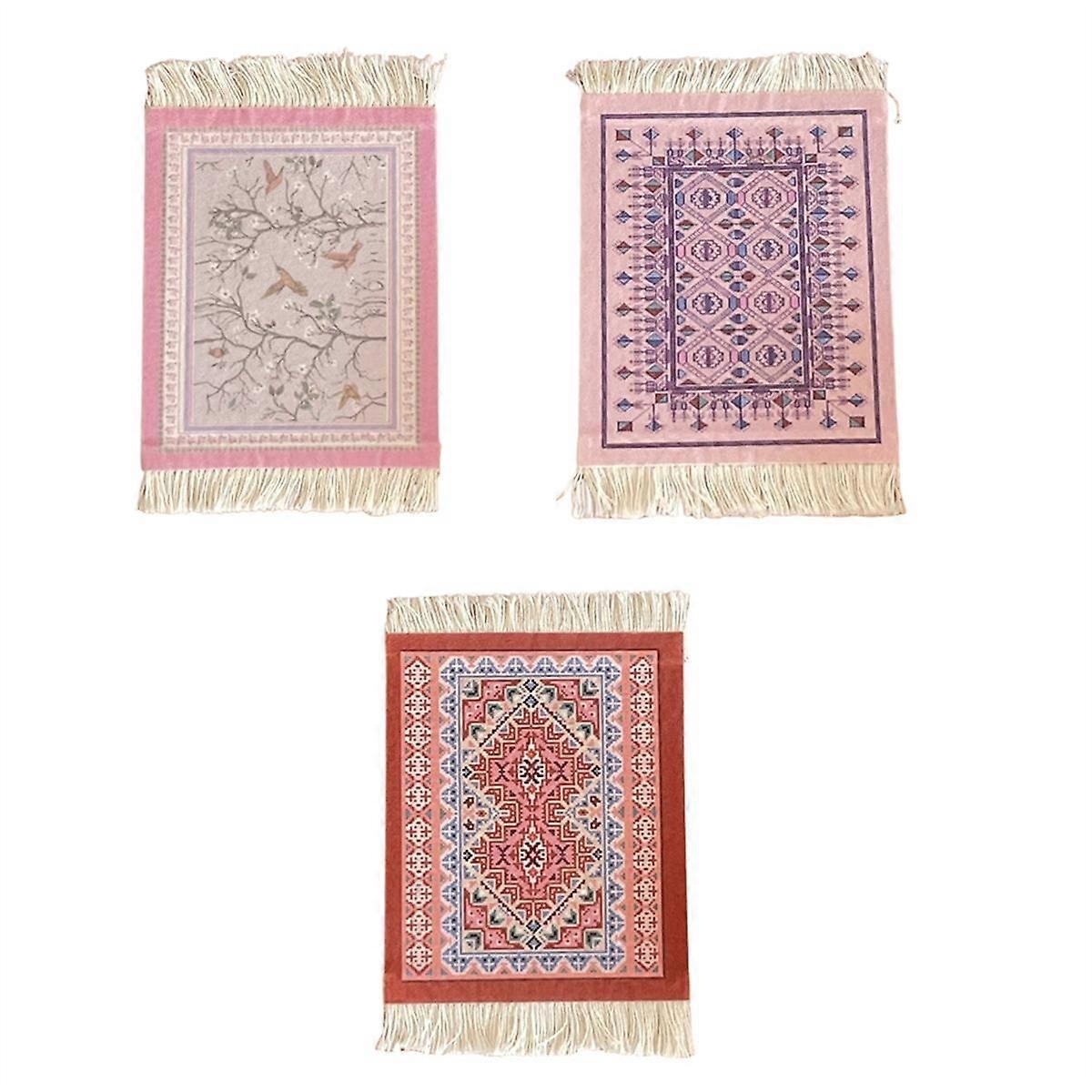 Mini Persian Woven Coasters Carpet Pattern Coaster Dining Table Decoration Technology A