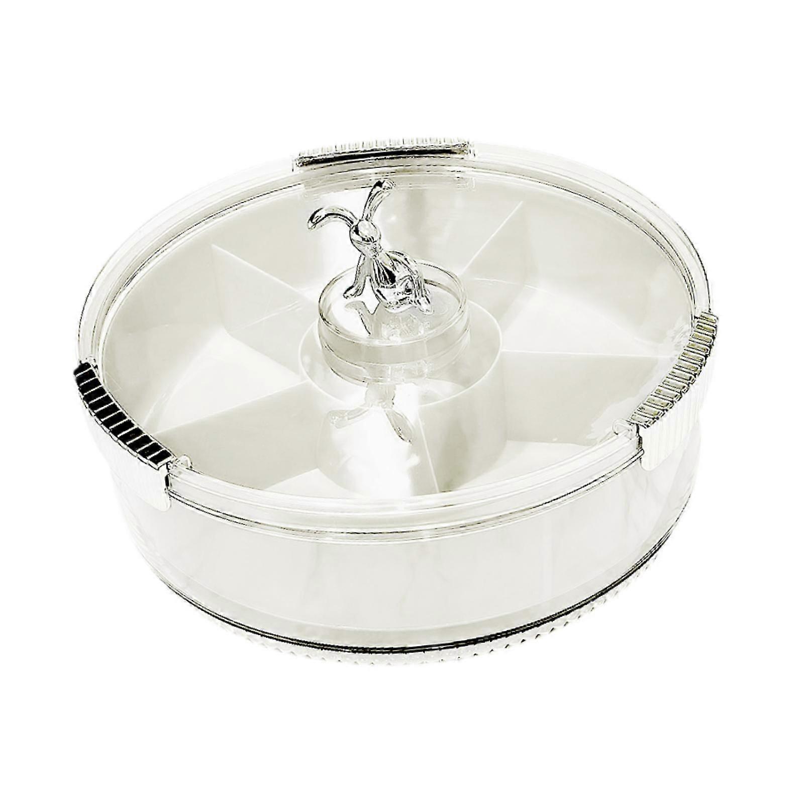 Geteiltes Serviertablett Veggie Tablett Zuckerbehälter für Party Haushalt Küche Weiß