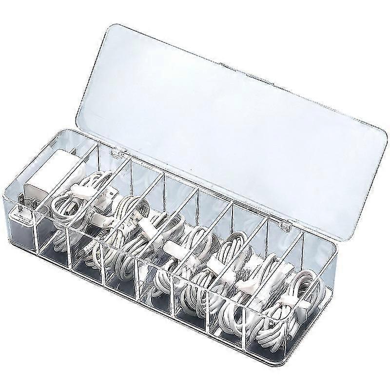 -dust-proof Storage Cable Management Box 8-compartment Basic Model