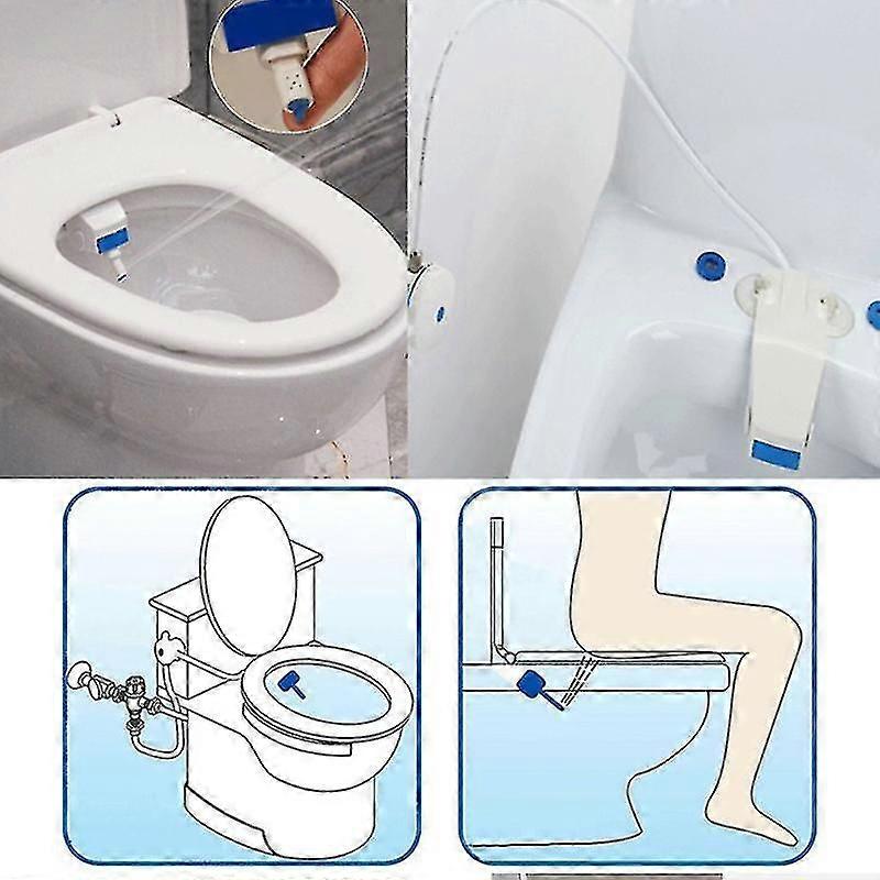 Bathroom Bidet Toilet Fresh Water Spray Clean Seat Non-electric Attachment Kit