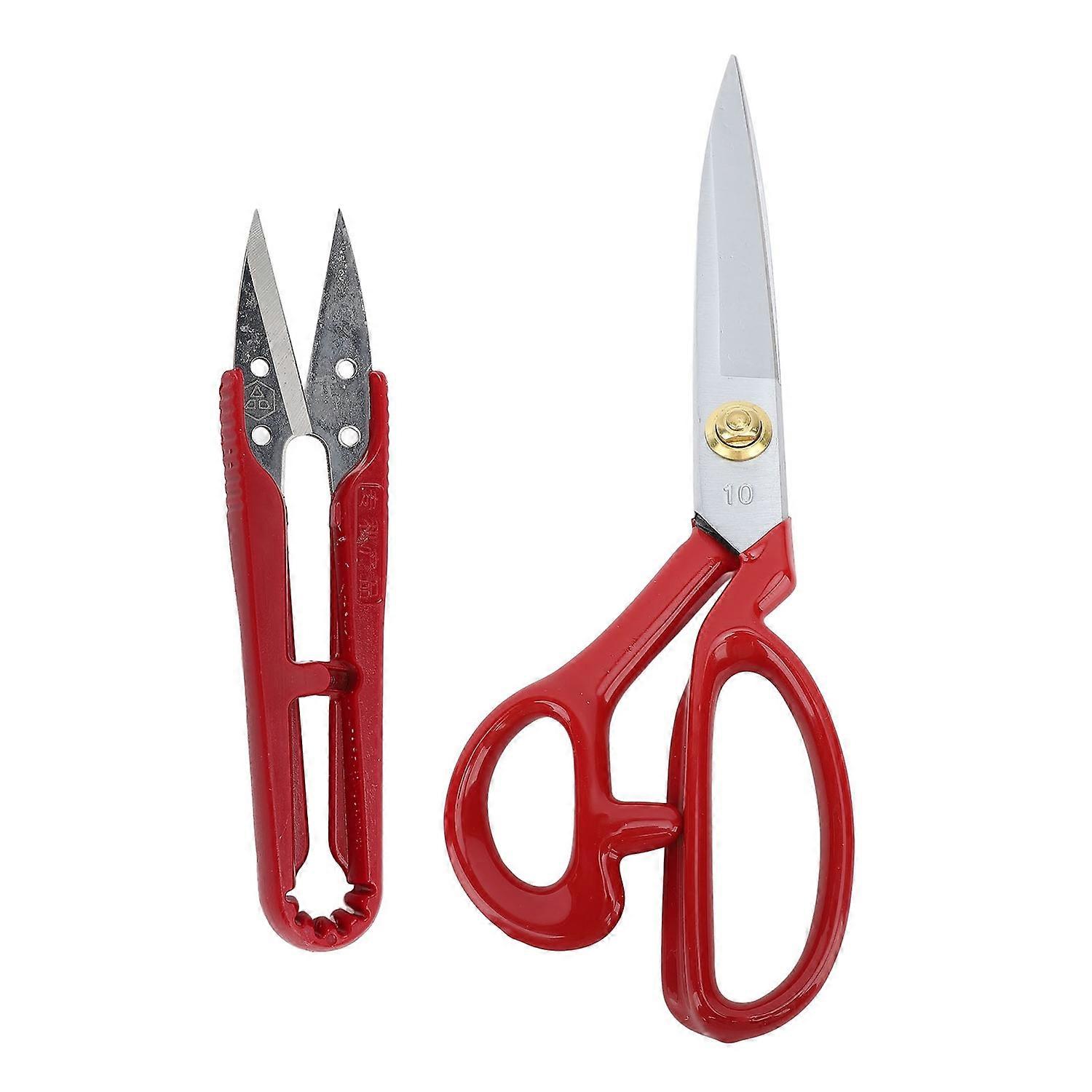 Sewing Scissors Set Rustproof Stainless Steel Tailor Scissors and Thread Snipper Ergonomic Rubber Ha