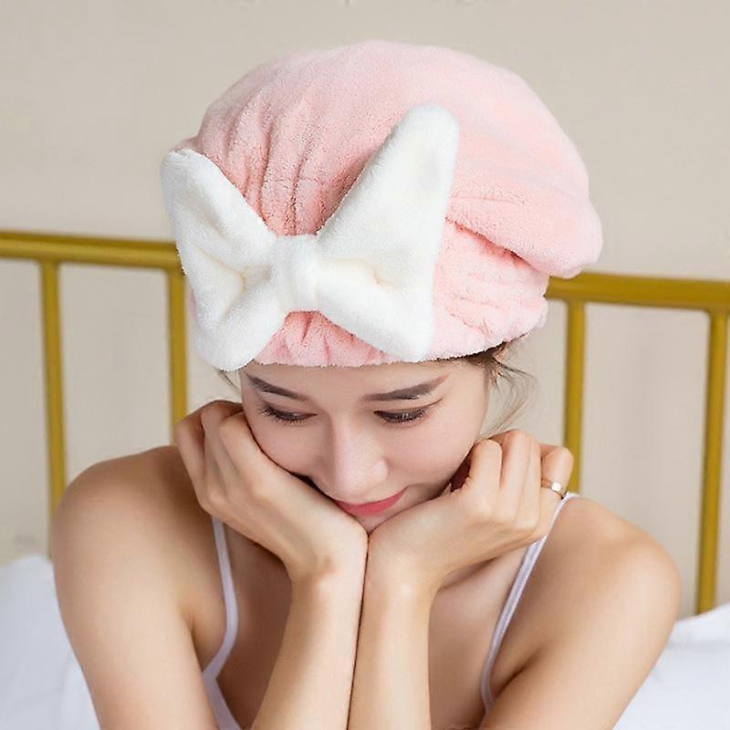 Cute Velvet Hair Drying Towels Super Absorbent Hair Towel Cap Quick Dry Head Wrap Shower Cap for Wet Hair