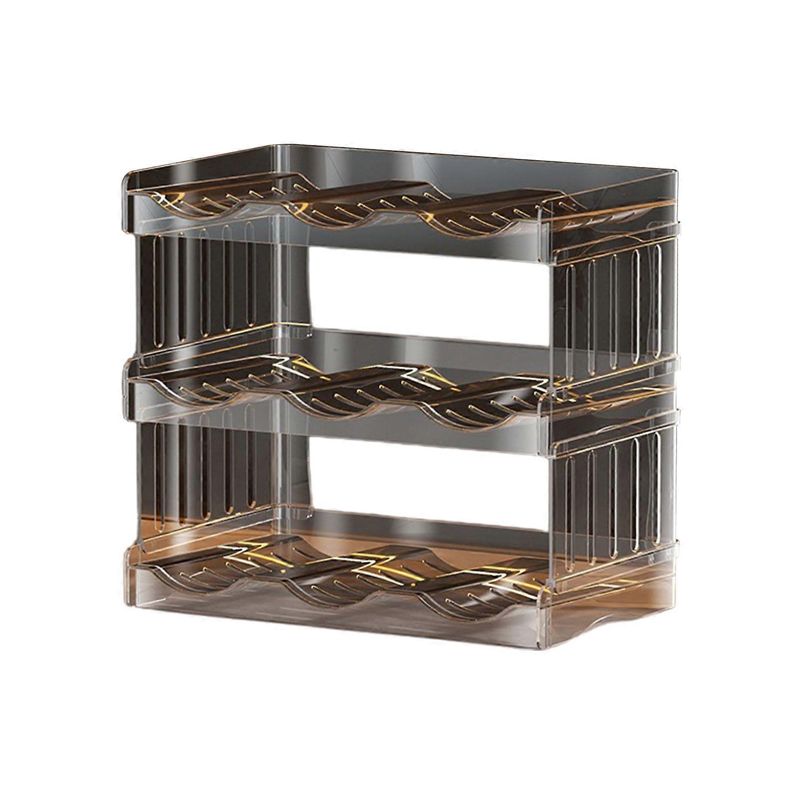 Convenient Bottle Storage Organizer Elegant Wine Display Rack Space Saving Storage Container Rack for Cups Glasses
