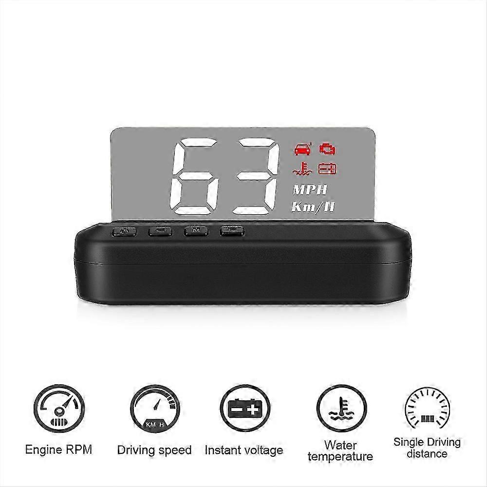 High Definition Led Stereo Imaging Display Hud Head-up Display Speedometer Car Diagnostic Tool Obd Fault Code Elimination Safe Driving Computer Oversp