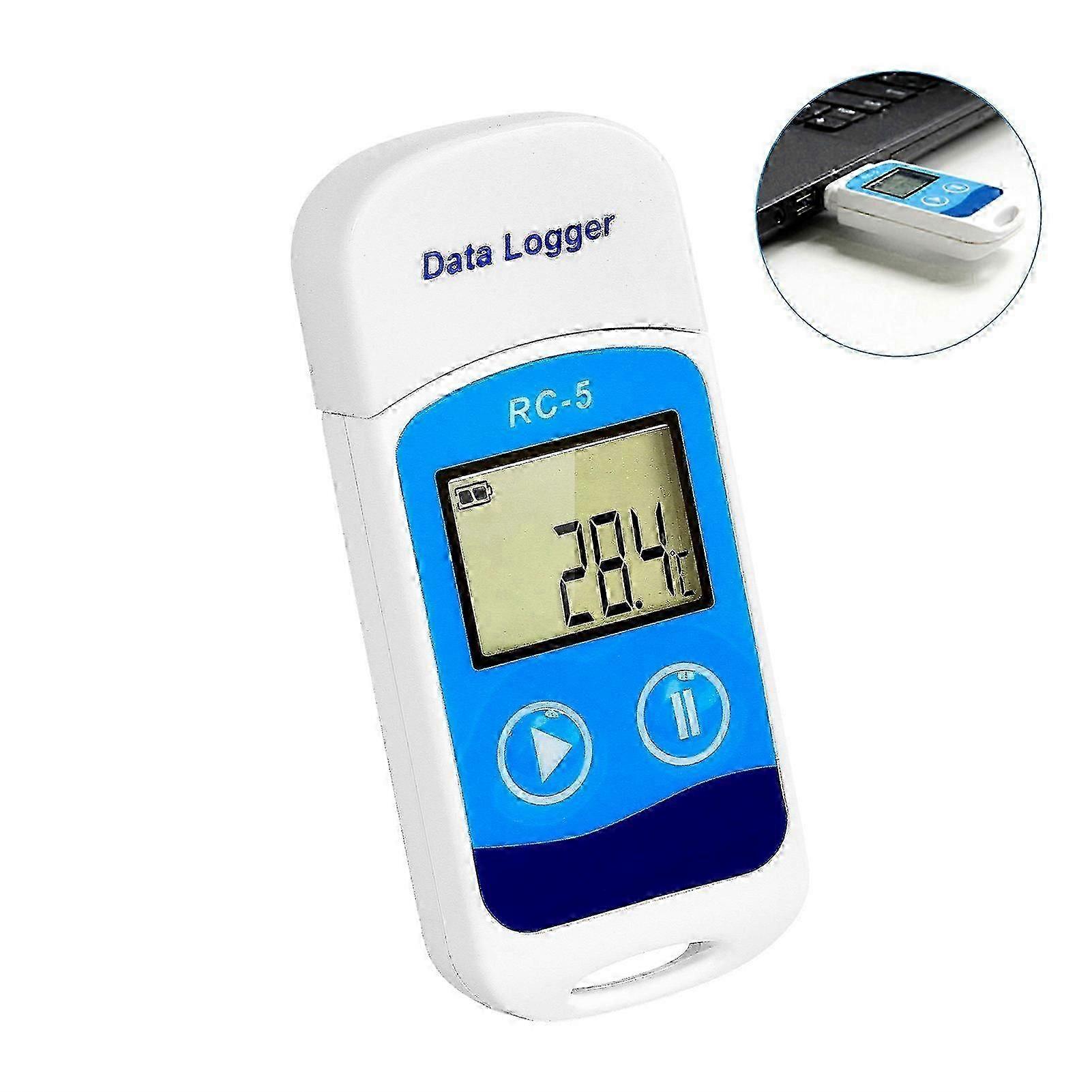Temperature Data Logger High Accuracy Usb Data Recorder 32000 Points Lcd Display Ip67 Waterproof Industrial Data Loggers For Cold Chain Transportation