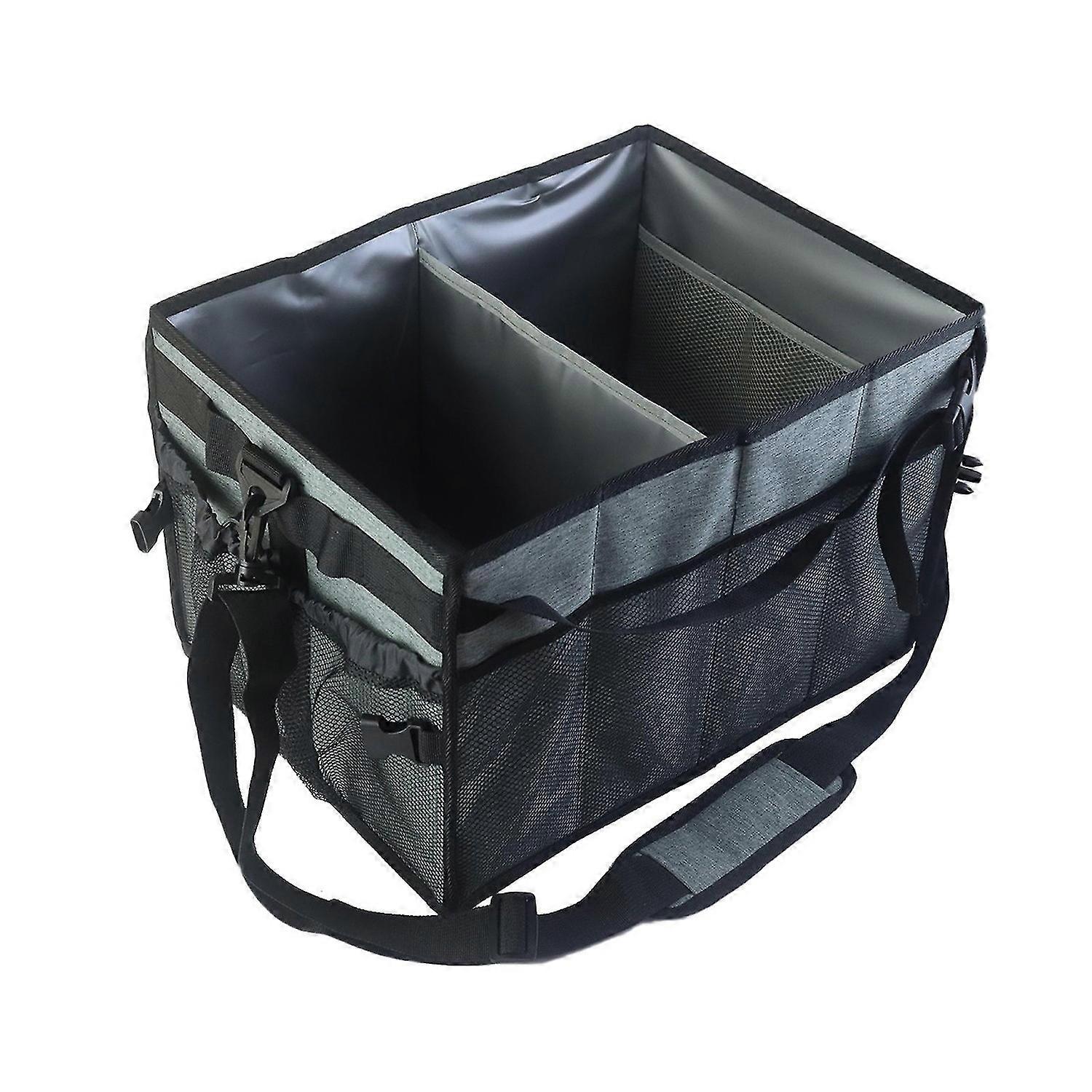 Large Grill And Picnic Caddy With Condiment Pocket, Bbq Organizer With Paper Towel Holder For Utensi