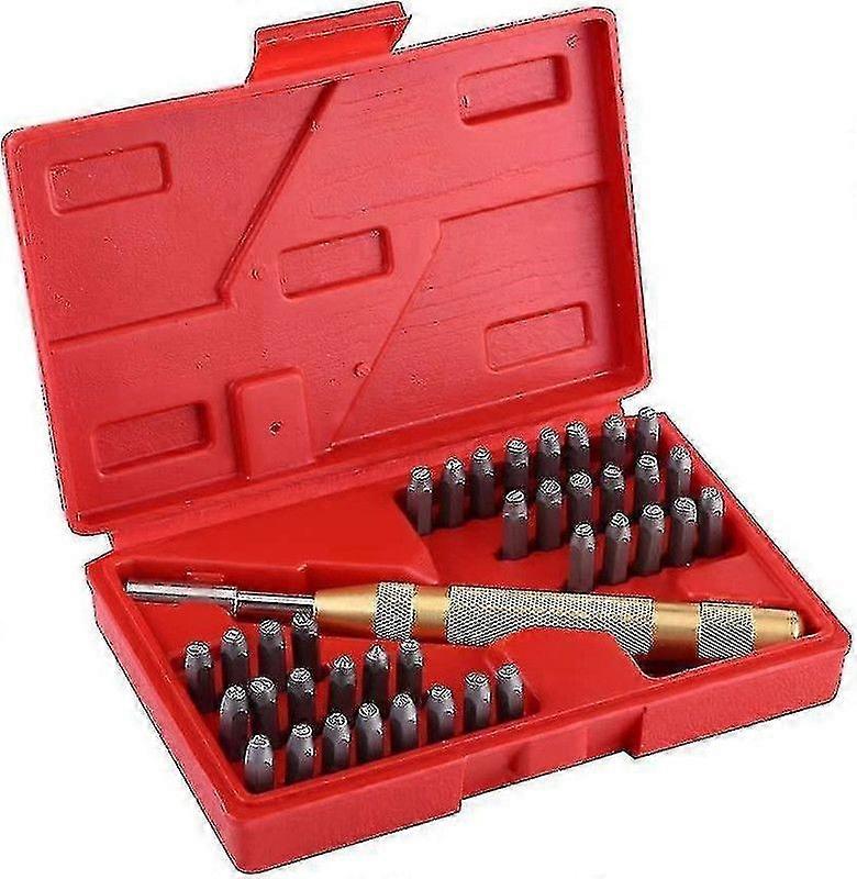 Stávkující dopis, 38 kusů Ocelové úderné dopisy a čísla Kit s 3 mm automatickým razníkem - dobrá kvalita