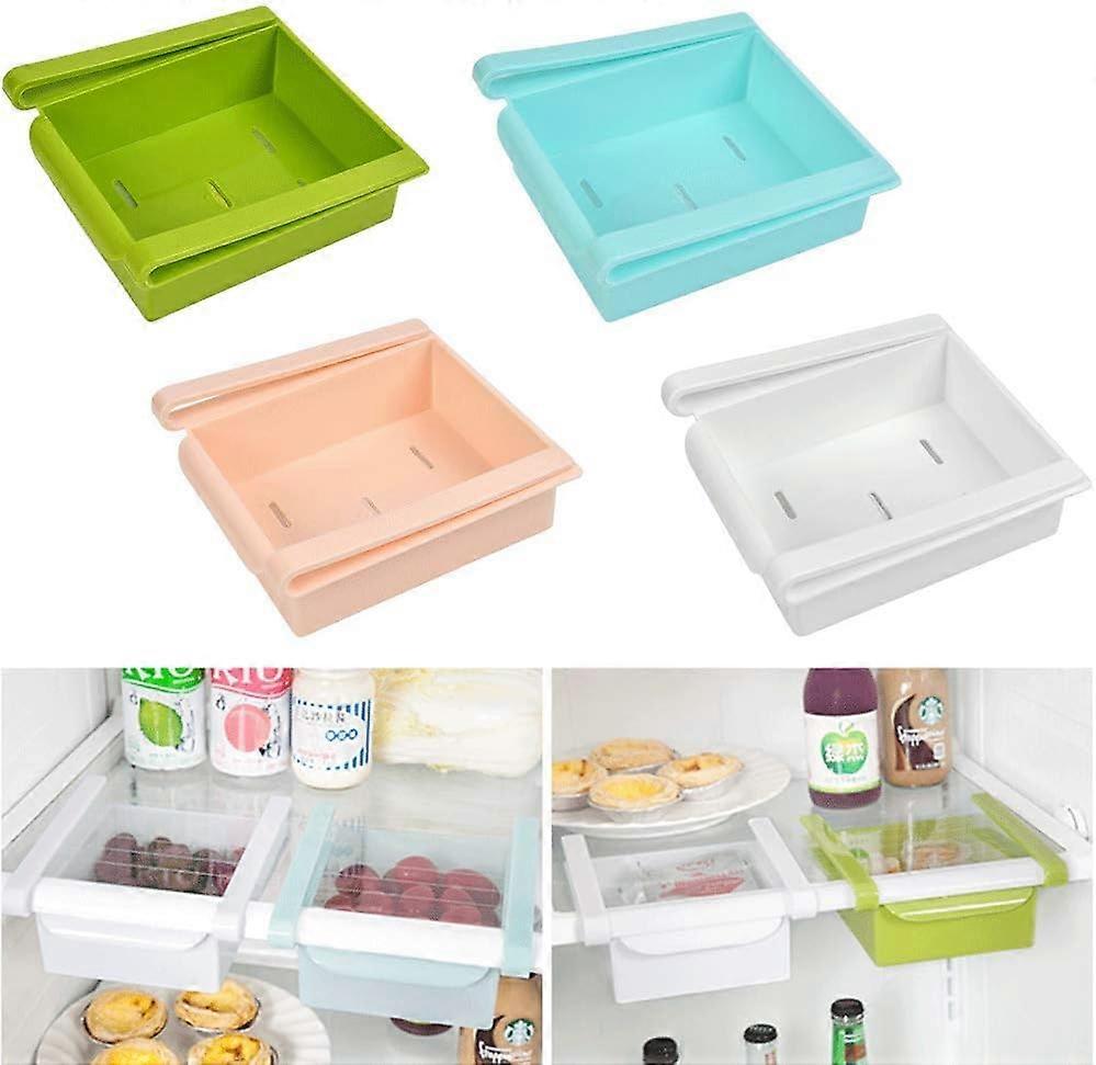 Retractable fridge shelves, adjustable, 4-pack