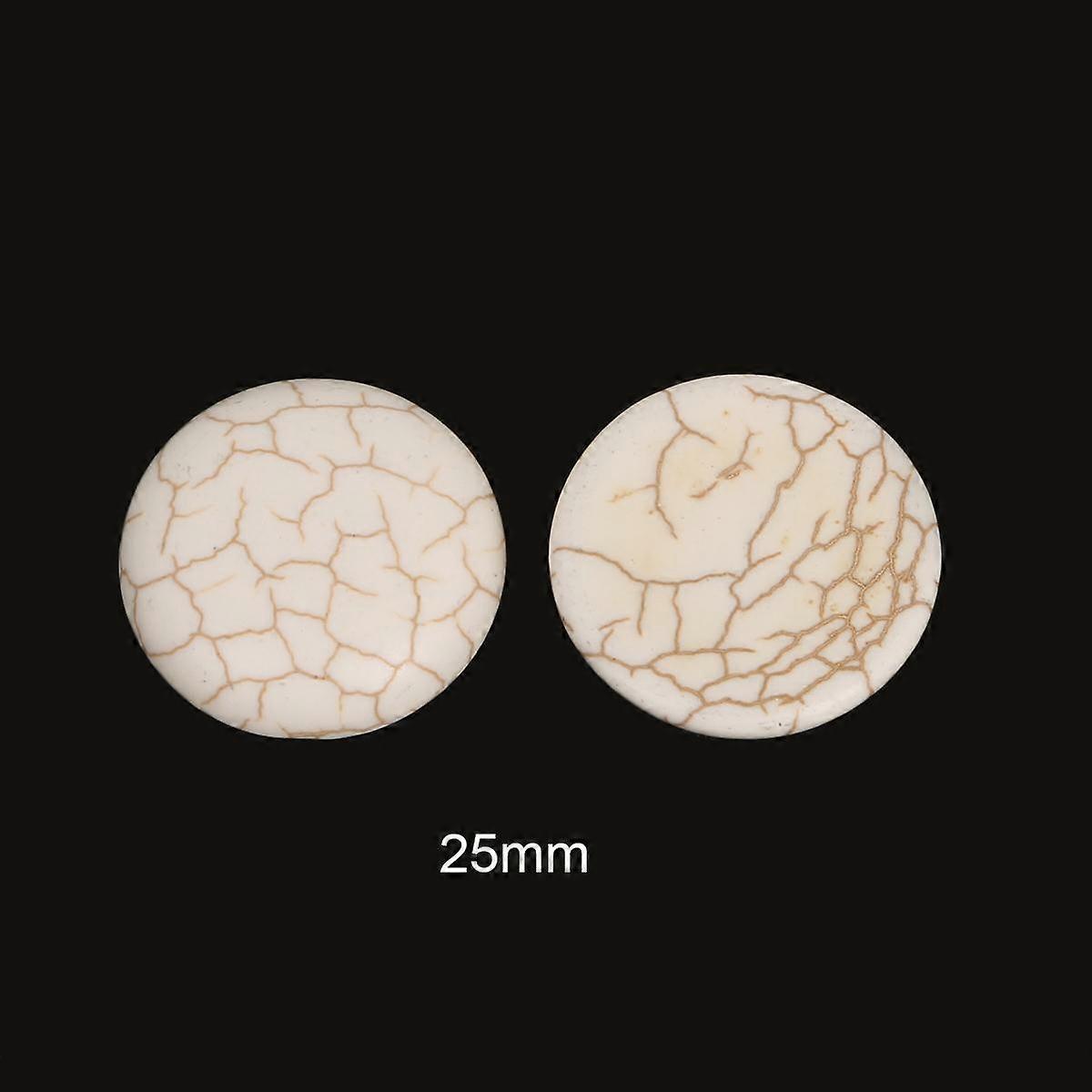 Synthetic Turquoise White Interface Circular Stone Beads Round Beads For Jewelry Making DIY Bracelet Necklace Anklet