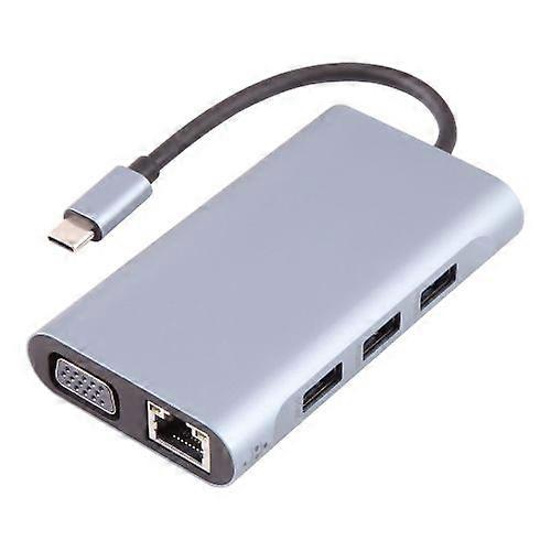 ZRUXE HB-091 7 in 1 USB-C / Type-C to USB Docking Station HUB Adapter