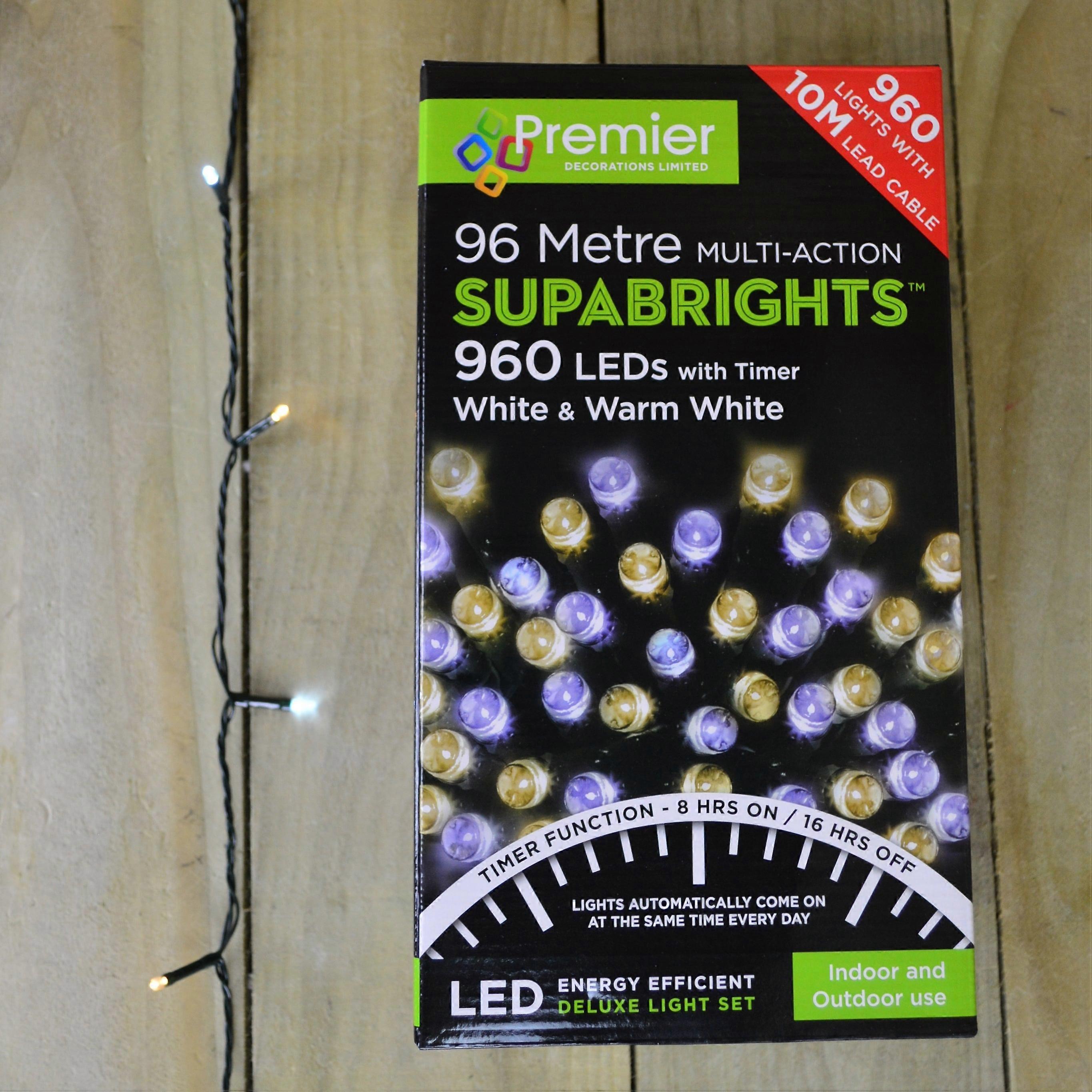 76.7M 960 Led Premier Multi Action Supabright Cool White & Warm White & Timer