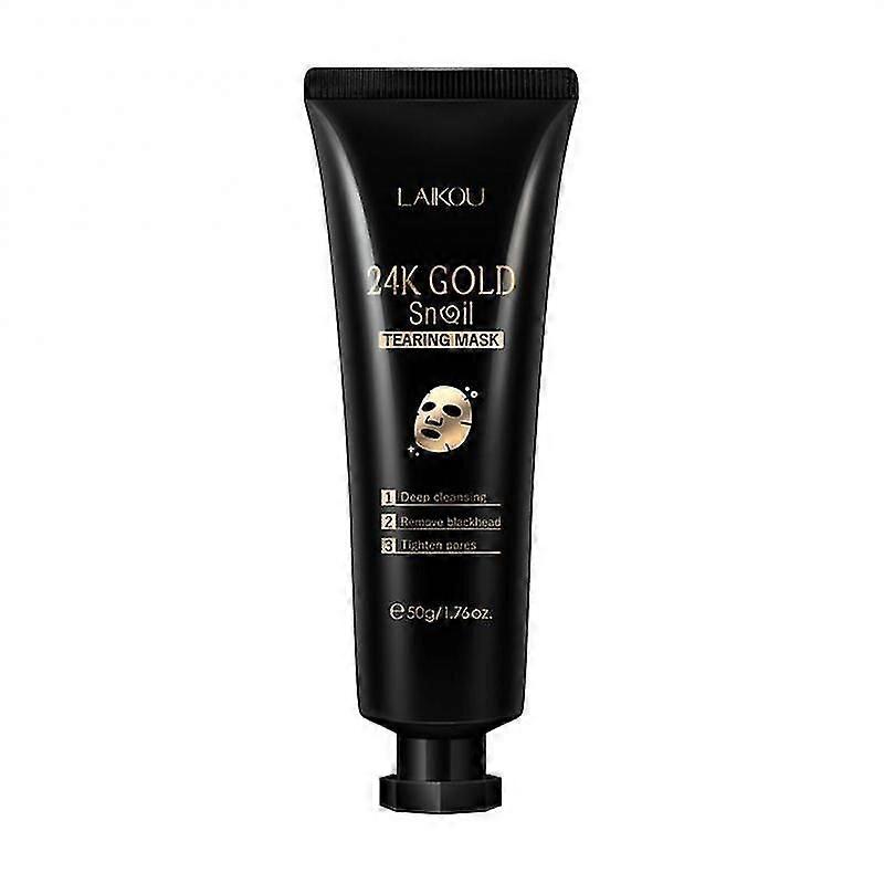 3x 24k Or Escargot Déchireur Masque Facial 50g Nettoyage En Profondeur Pores Bande Acné Traitements Peeling Cire Crème Peau