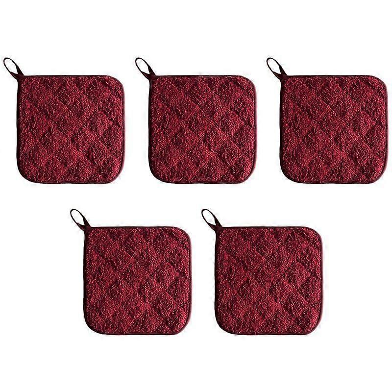 Heat-resistant, machine-washable cotton potholders