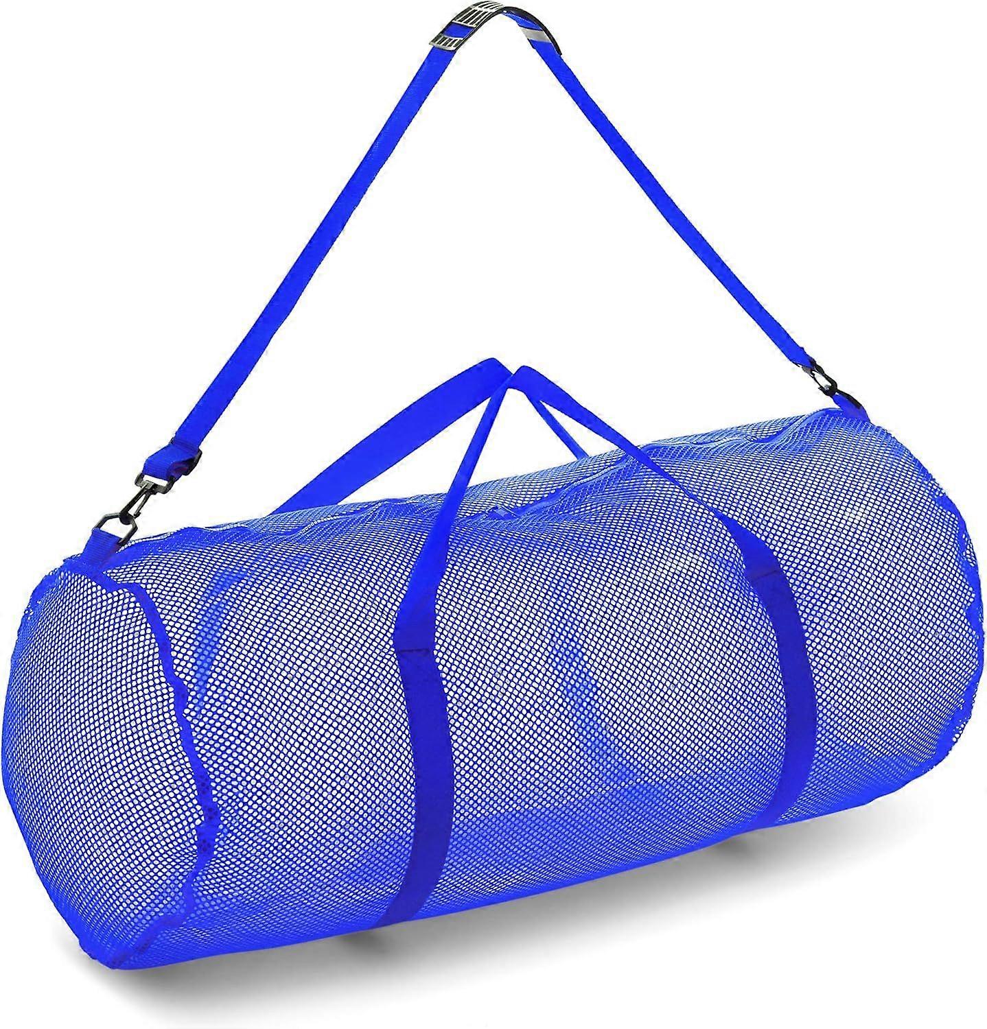 Mesh Duffle Bag with Zipper and Adjustable Shoulder Strap, 15 x 36 - Multipurpose, Oversized Gym Ba - Breathable Mesh Scuba and Travel Bag