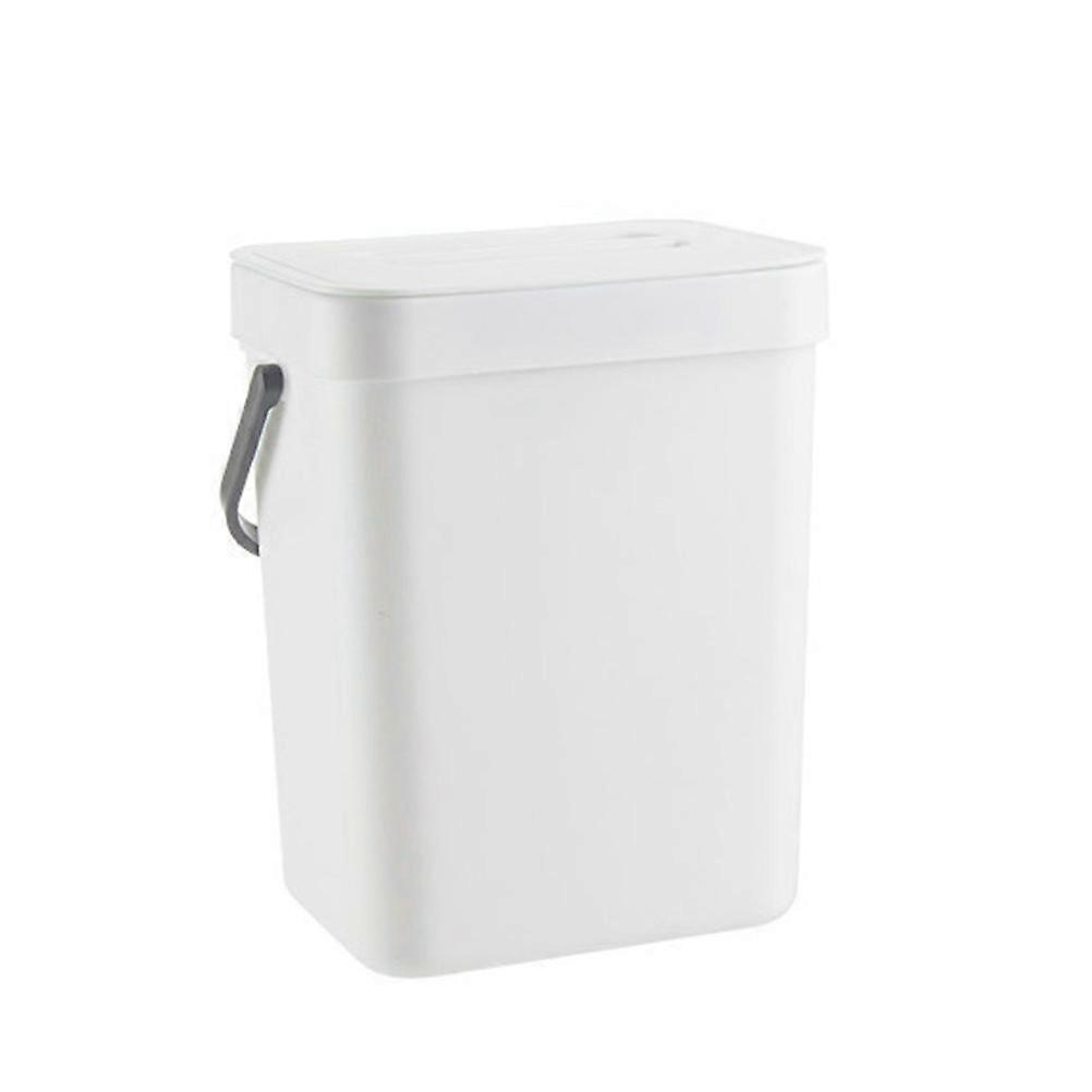 Kitchen Compost Bin, Waste Bin, Hanging Trash Can, White