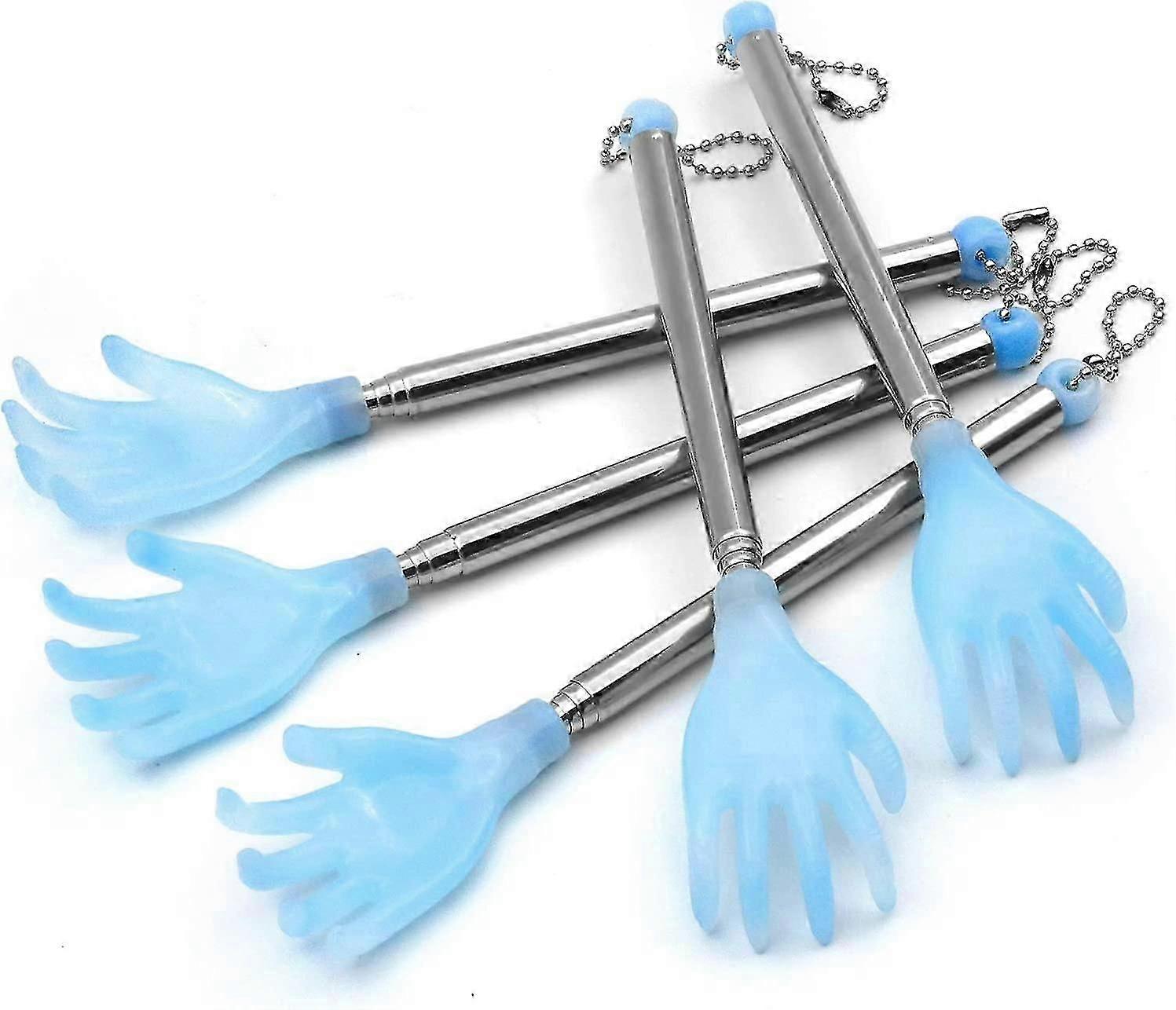 ユニークな指のようなデザイン、大人のための5パックポータブルバックスクラッチャー男性女性拡張可能、17.5ロング、伸縮式ハンドル、かゆみに手が届きやすい