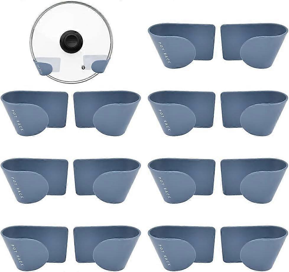 8-Pack Wall-Mounted Pot Lid Holders, Space-Saving Kitchen Lid Organizer Set