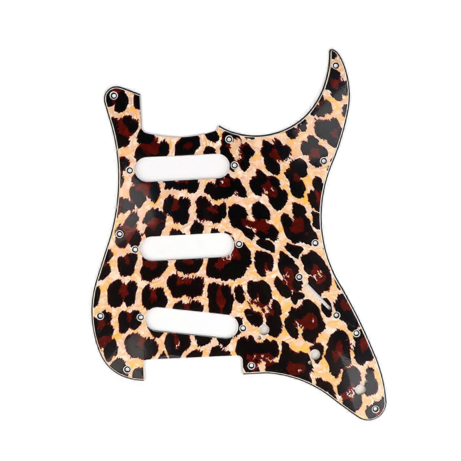 3Ply 11 Holes Guitar Bass Pickguard Scratch Plate Pick Guards for 6 String Standard Bass Guitar Musical Instrument Part leopard print
