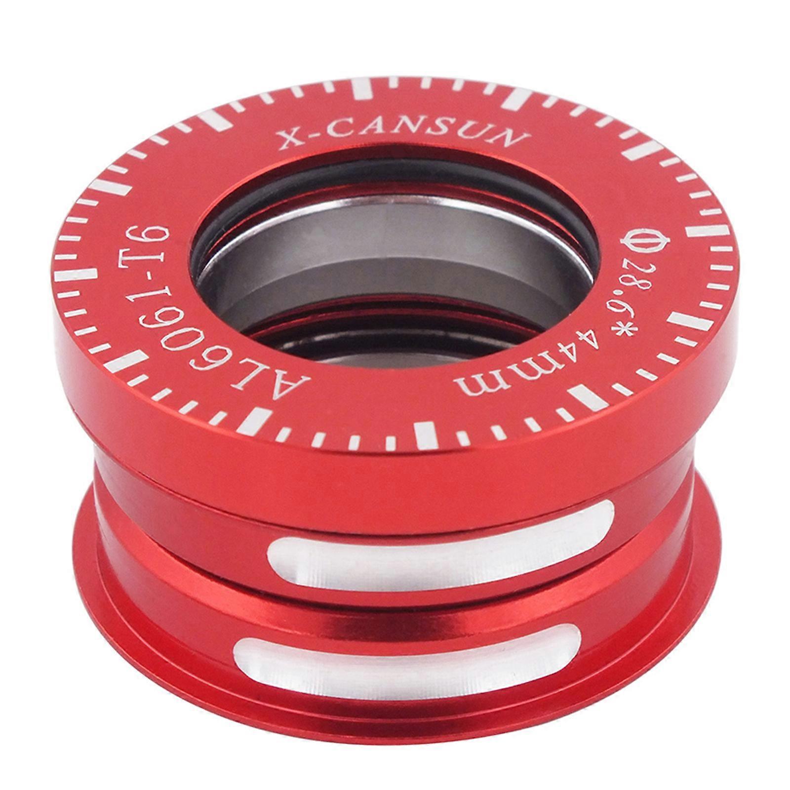 Alüminyum Alaşımlı Bisiklet Kulaklığı Dayanıklı 44mm Dahili Mühürlü Bisikletler Dağ Katlanır Bisiklet için Kulaklık Rulman Kullanımı Kolay Kırmızı