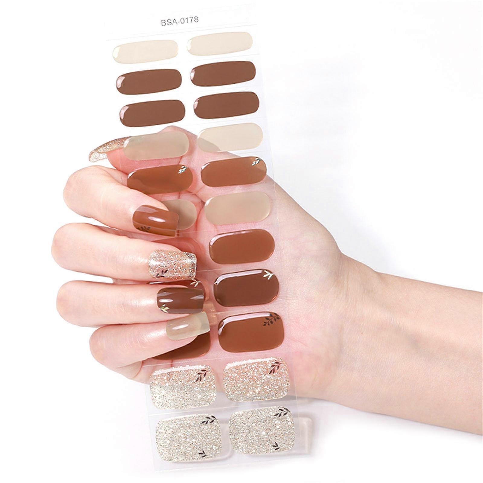 Modne akcesoria do manicure do paznokci Pełna osłona Paski do paznokci Żel UV Owijki Zdobienie paznokci do użytku w domu lub salonie