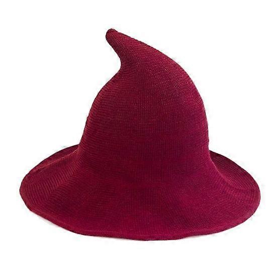Halloween Witch Hat Elastic Material Unisex Solid Color Sun Protection Foldable Carnival Masquerade Cosplay Performance Wizard Hat