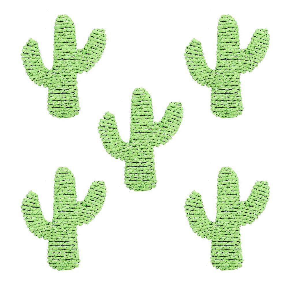5PCS Green Cactus Cat Scratching Toys, Natural Sisal Material, Non-Toxic, Interactive Play for Cats